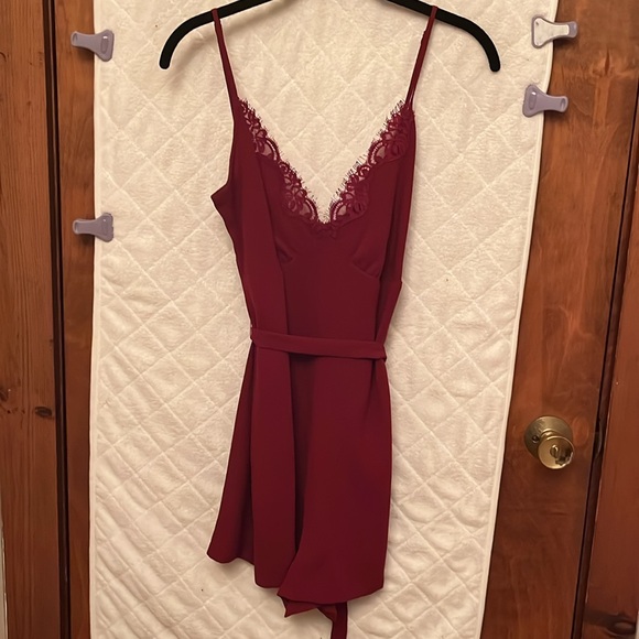 BCBG Maxazria Burgundy Jackie Romper - Picture 5 of 10